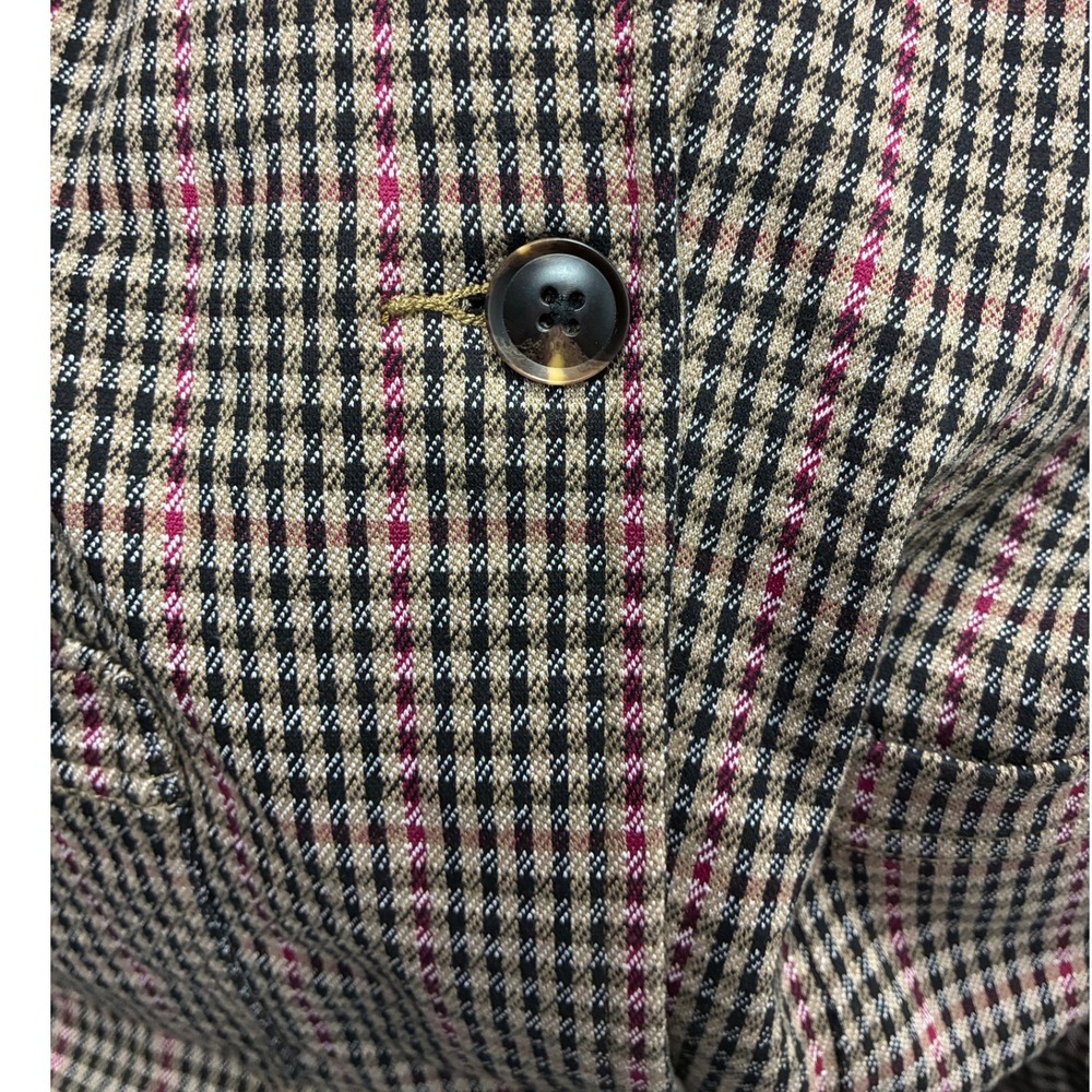 Lola Jeans Pink Houndstooth Plaid Knit Blazer - 2X- DarkAcademia Preppy - Picture 9 of 12